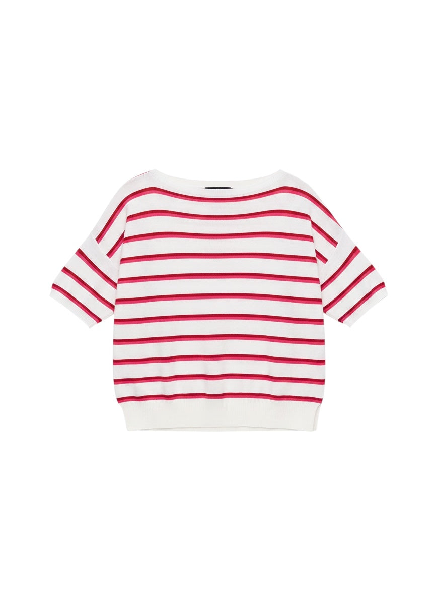 Catnoir - pull wit/roze gestreept