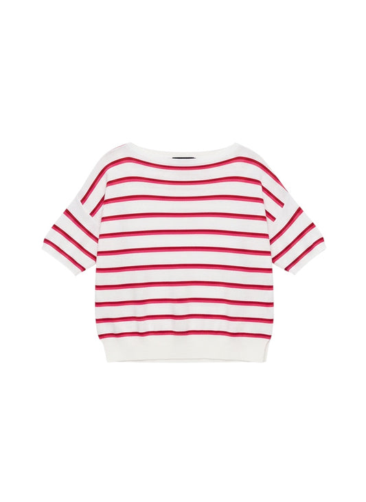 Catnoir - pull wit/roze gestreept