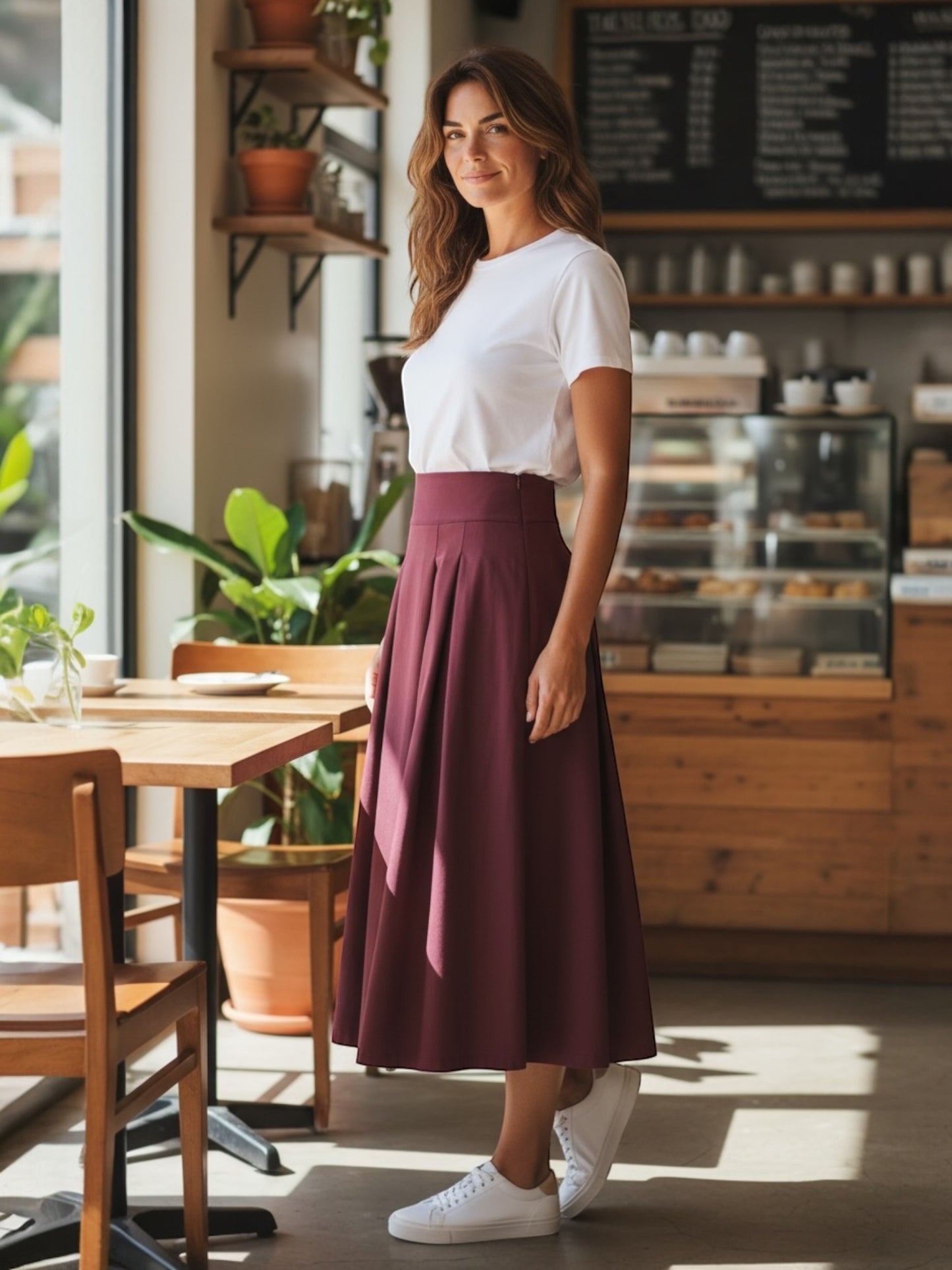Senso - bordeaux rok KIRSI S9980