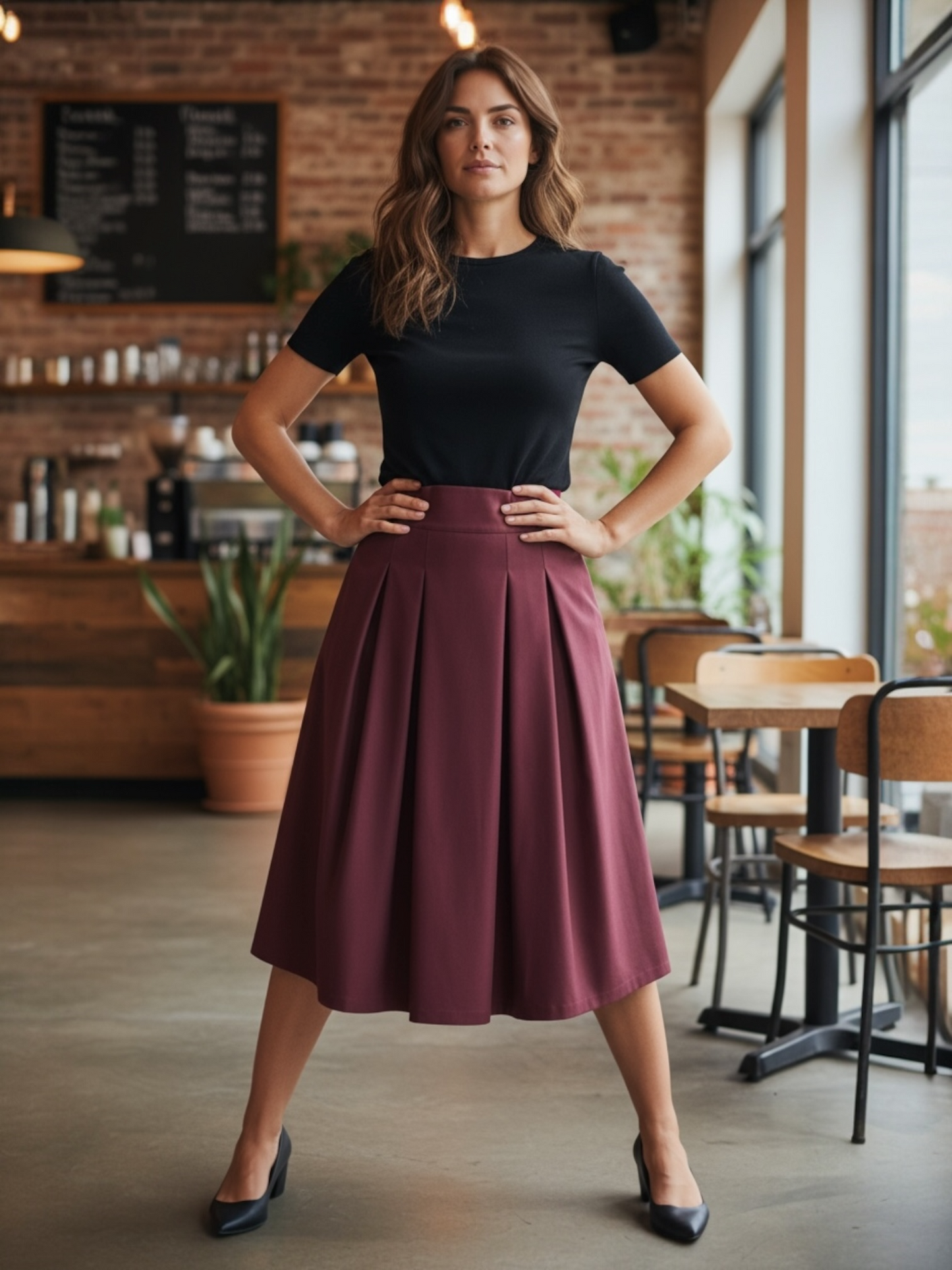 Senso - bordeaux rok KIRSI S9980