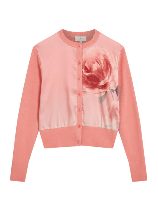 Ted Baker - ILYNA
Roze gilet met geweven print aan de voorkant