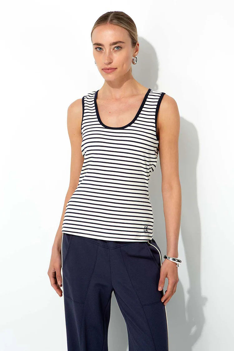 Catnoir - Gestreept tanktopje | Marineblauw