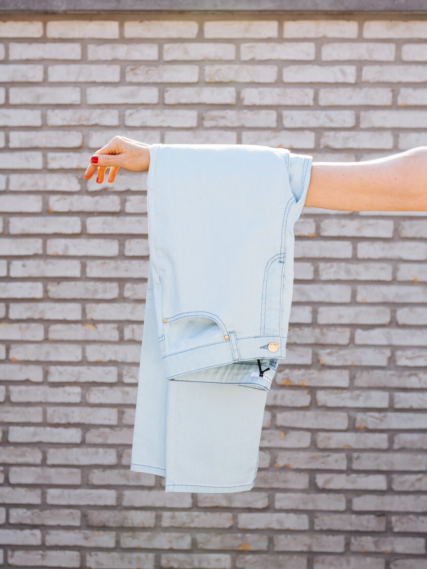 Stretch broek met jeanslook lichtblauw Xandres ( Princess)