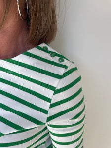 Groen-witte t-shirt SAMI - Gigue