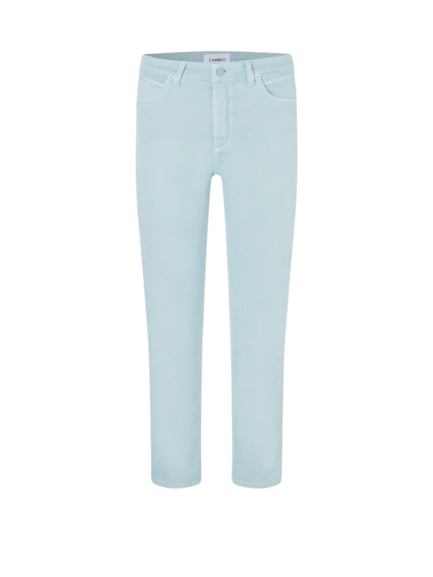 Cambio - Lichtblauwe geklede broek Piper Cropped