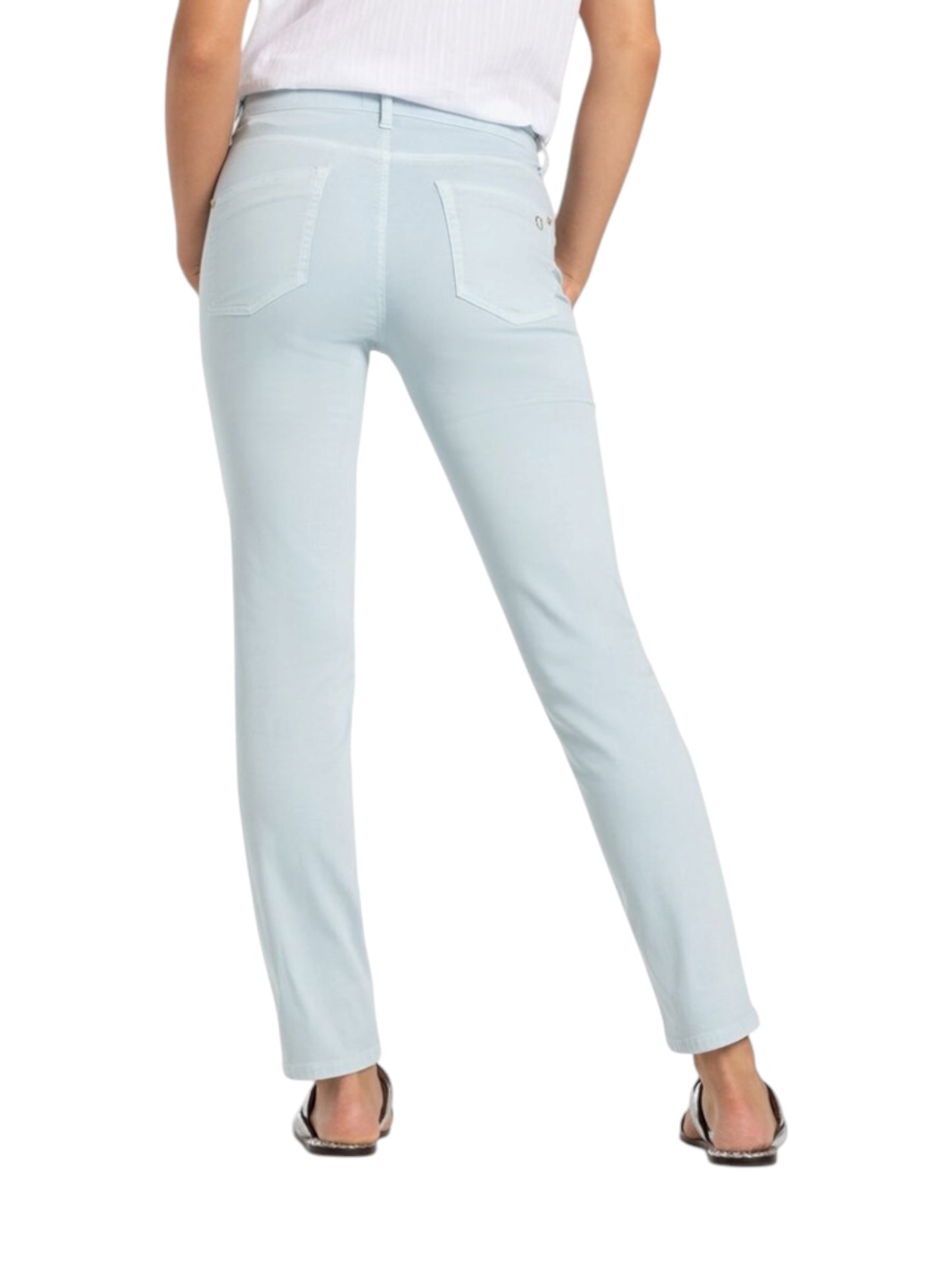 Cambio - Lichtblauwe geklede broek Piper Cropped