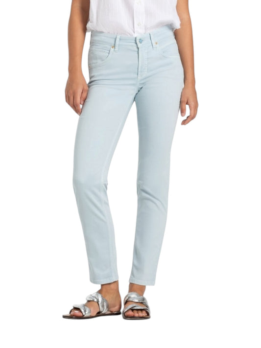 Cambio - Lichtblauwe geklede broek Piper Cropped