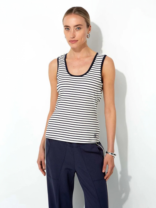 Catnoir - Gestreept tanktopje | Marineblauw