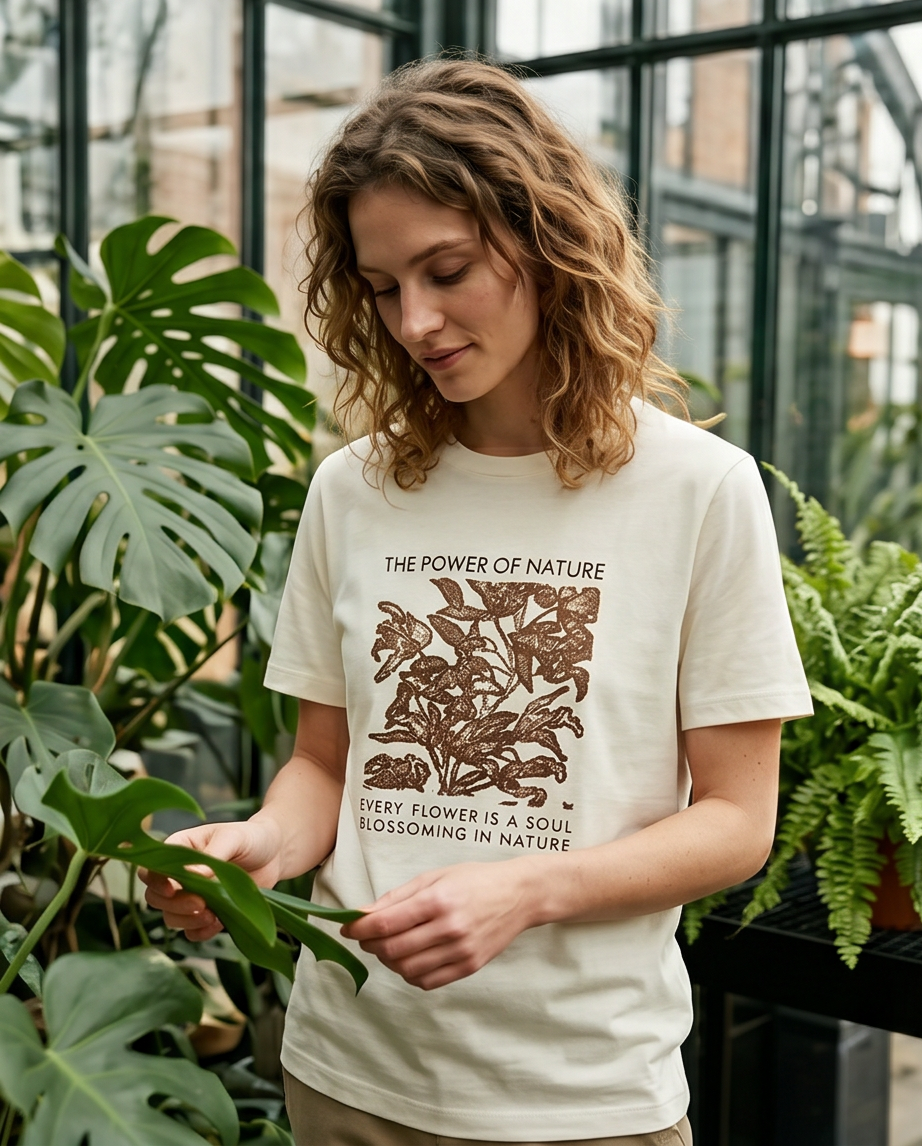 Fynch Hatton - t-shirt opschrift bruin