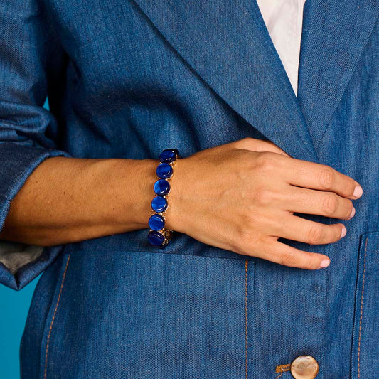 Armband KAB14 BLAUW - Les Cordes