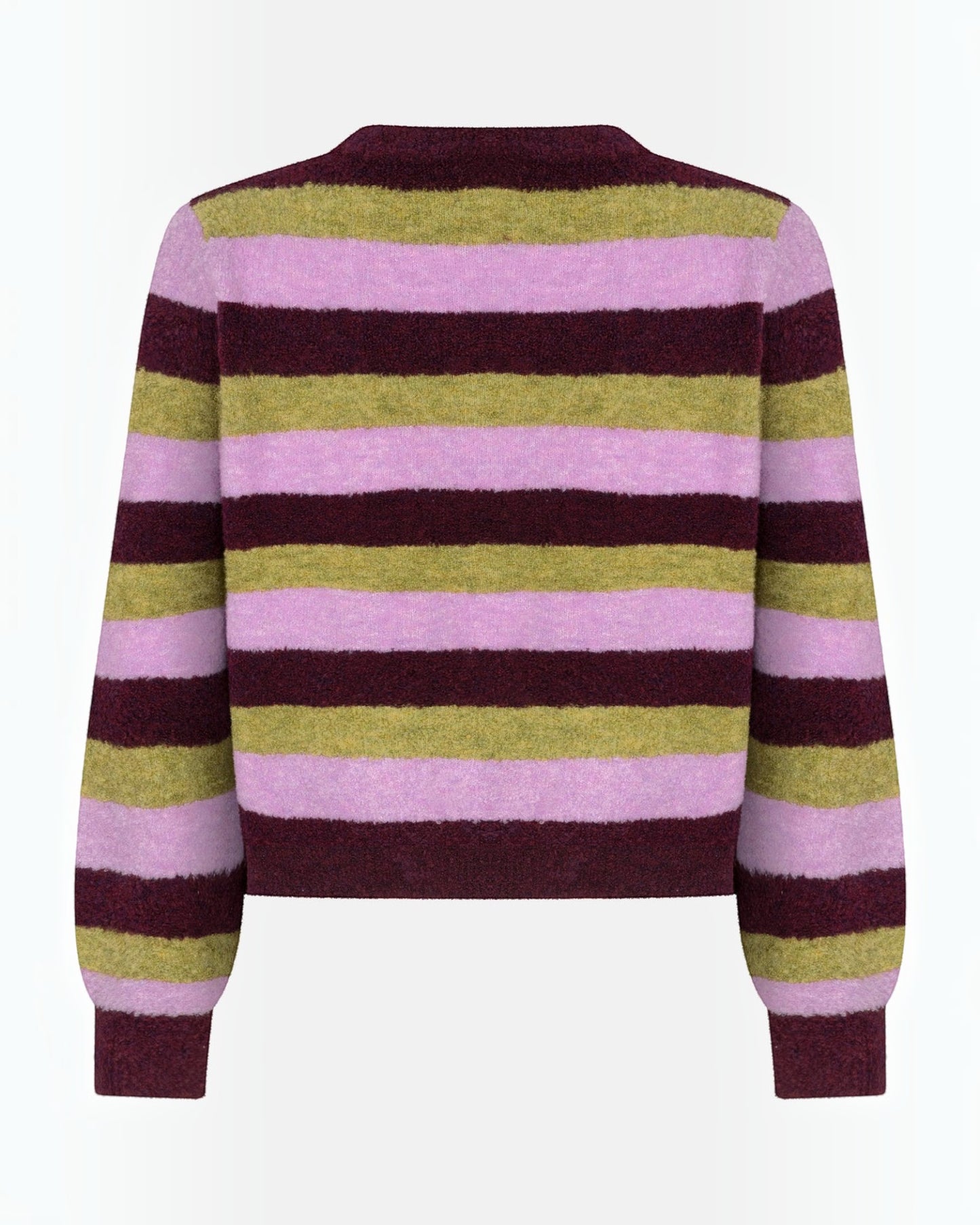 Ydence Knitted Sweater Aurora aubergine gestreept