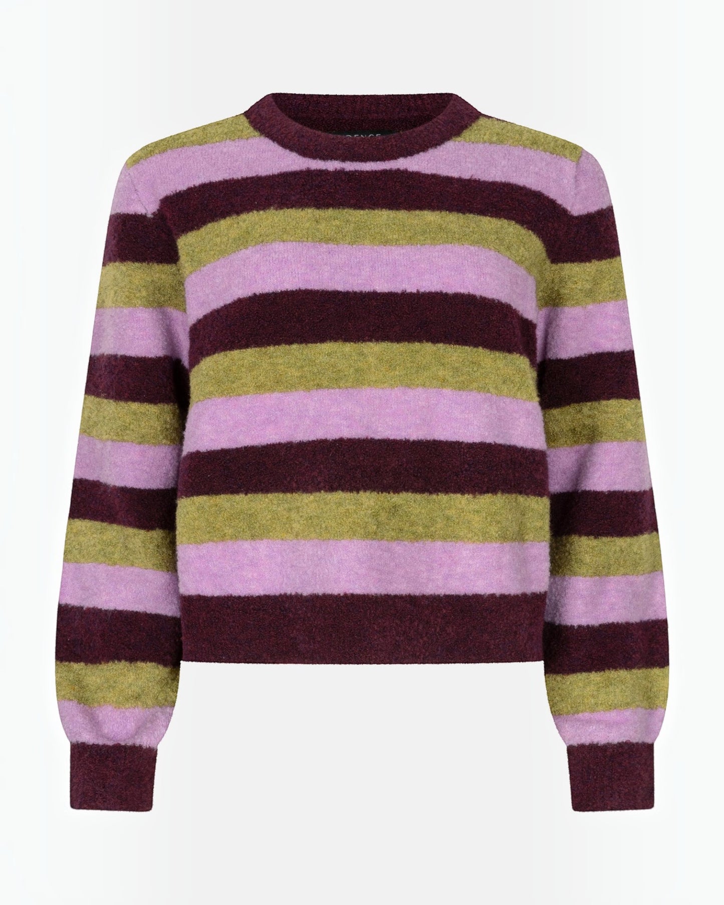 Ydence Knitted Sweater Aurora aubergine gestreept