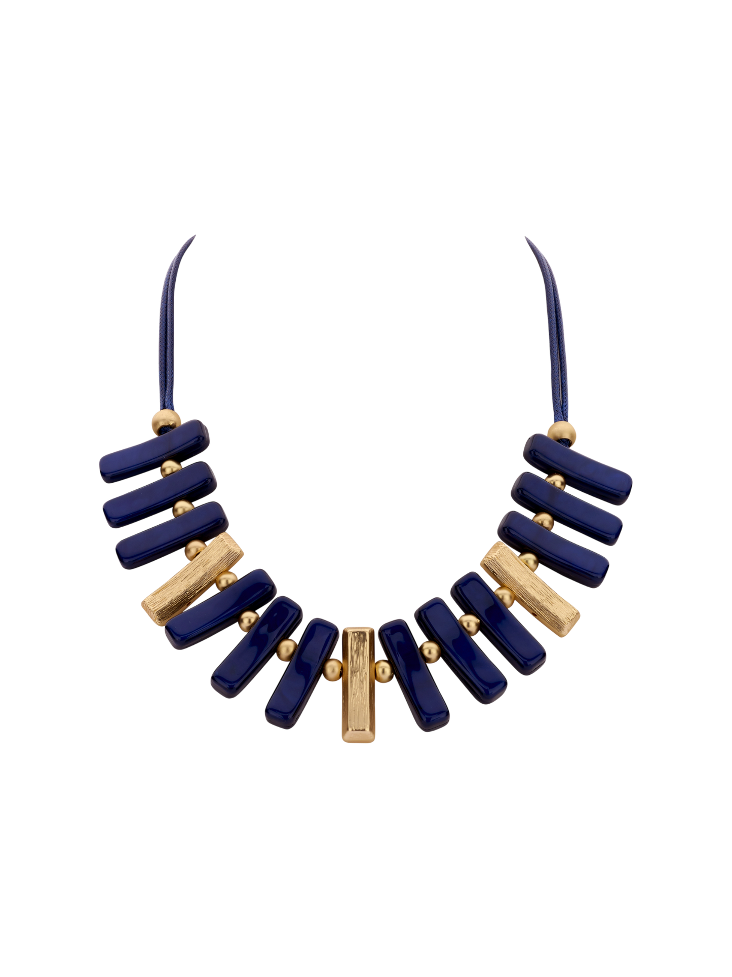 Les Cordes - halsketting KONNOR blauw