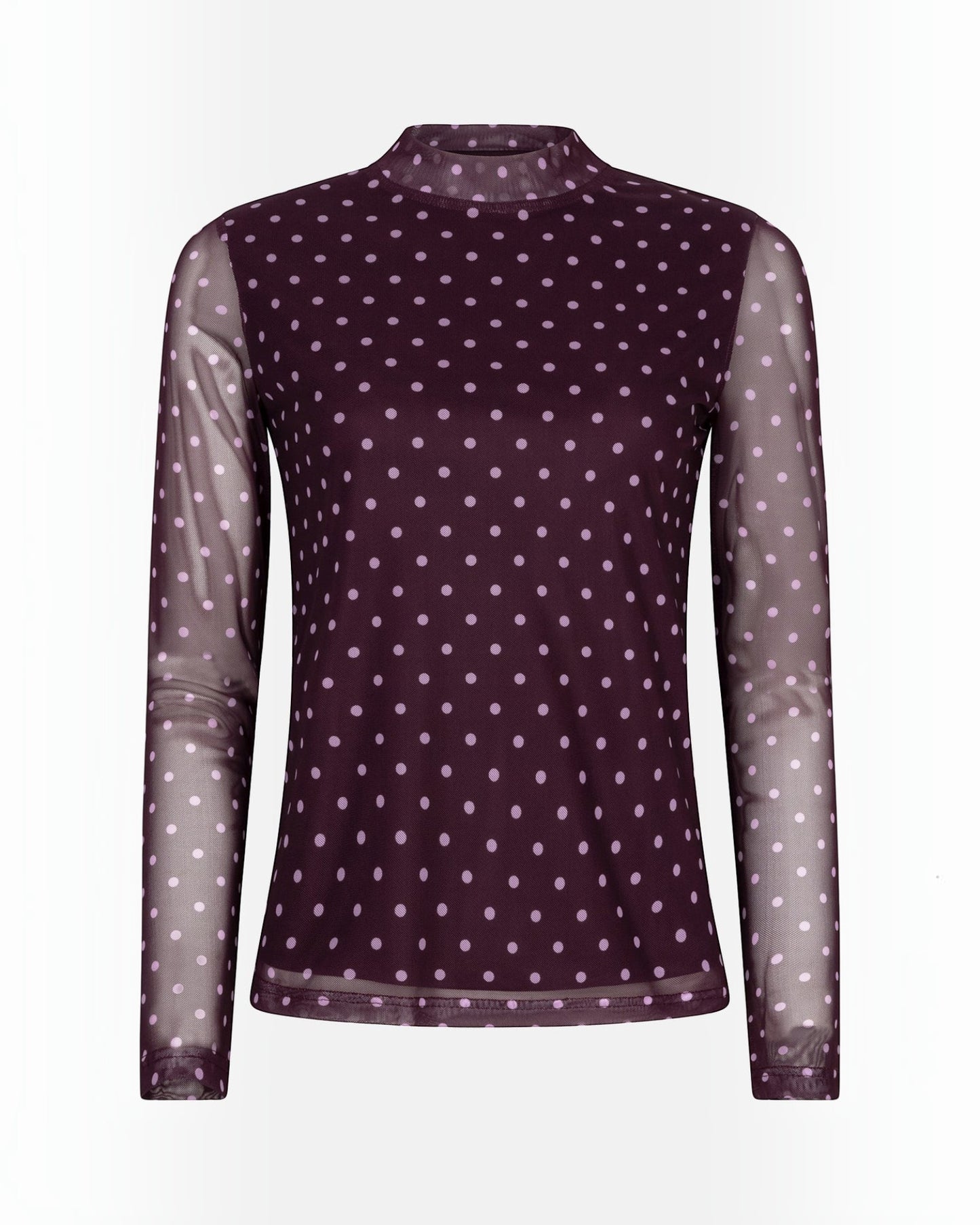 Ydence Top Bailey Plum | Mesh Dames Top