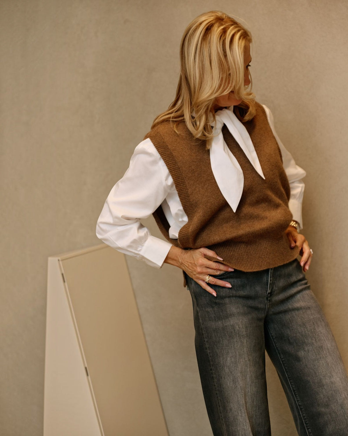 Lalotti Fem debardeur hazelnut brown – mouwloze damestrui