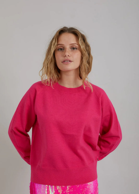 Fuchsia pull ronde hals Coster Copenhagen