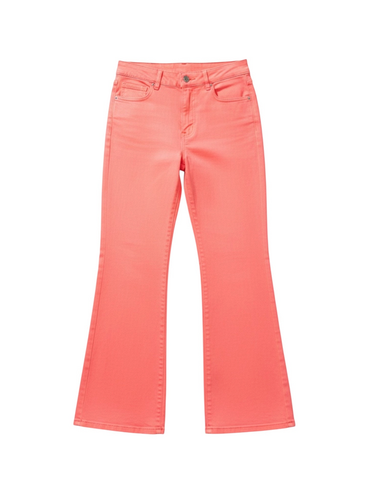 Blue Bay - jeans JANE neon orange