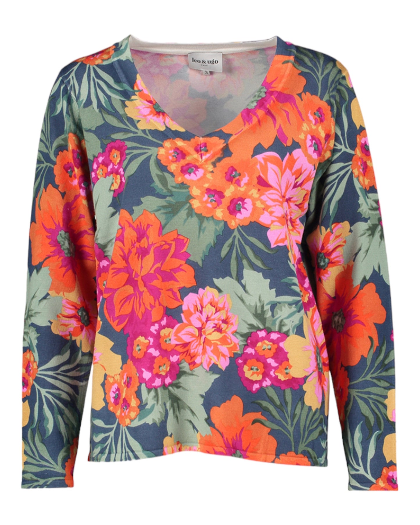 Multicolor pull in bloemenprint Leo&Ugo (DW112)