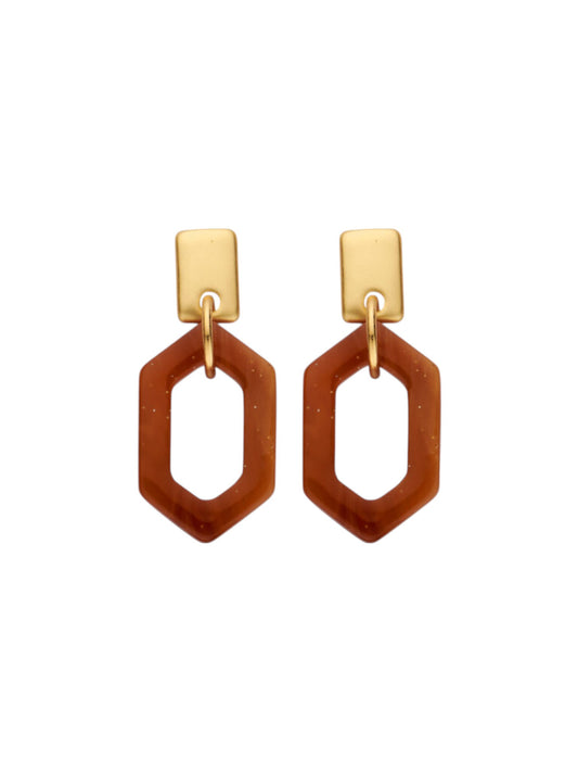 KIT oorbellen cognac - Les Cordes