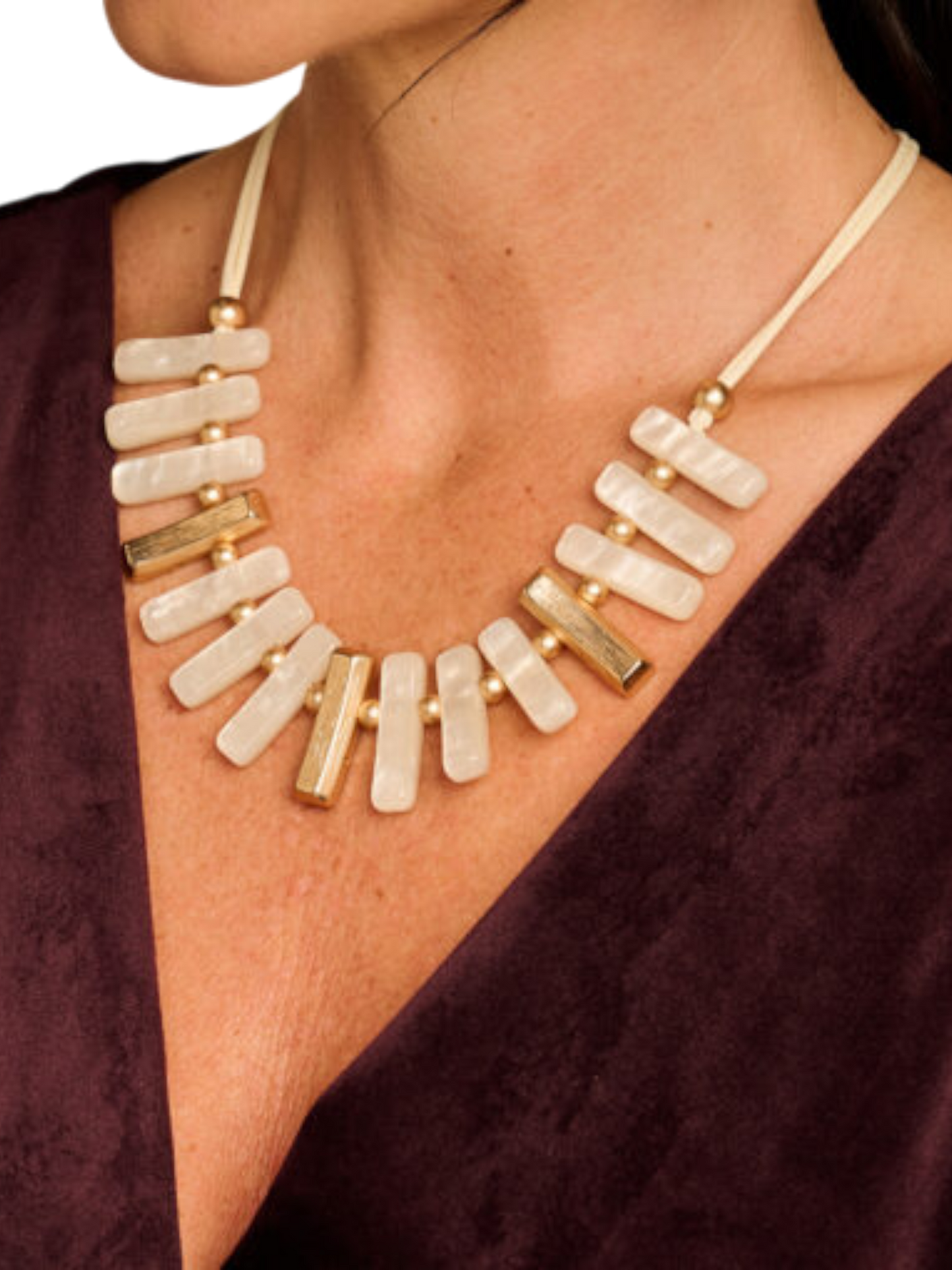 Les Cordes - halsketting KONNOR ecru