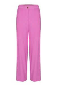 Lange roze broek met wijde, rechte broekspijpen Terre Bleue ( Liliane) ze