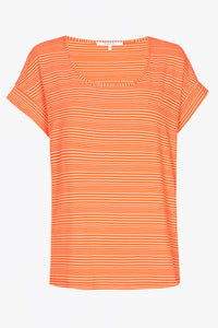 Oranje t-shirt met strepen Xandres ( Veronas)