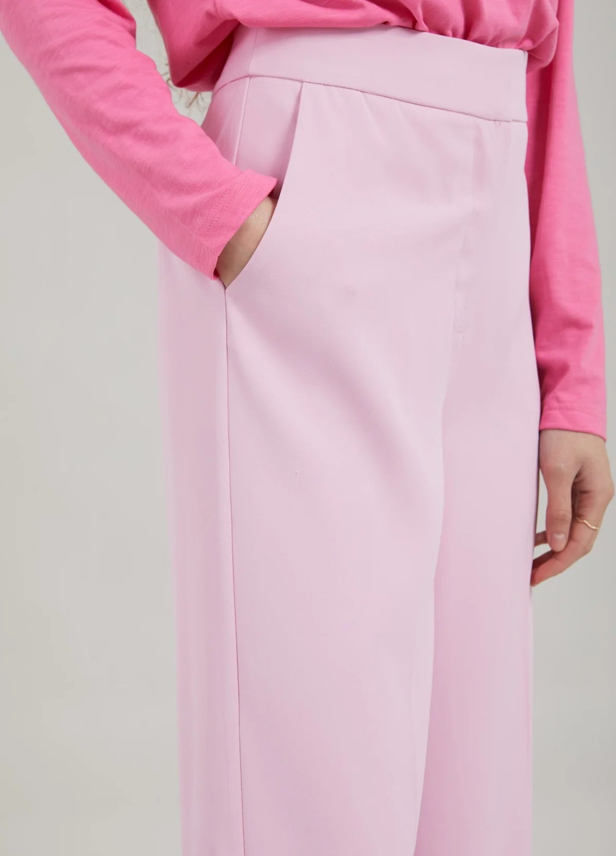 Roze broek wijde pijpen CC Heart (Alba)