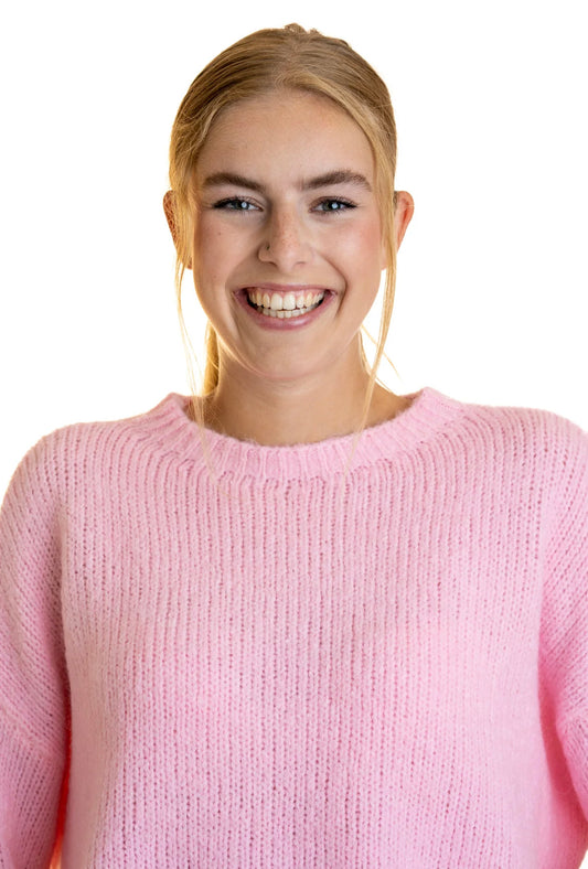 Roze pull ronde hals Bonita Avenue (Linda)